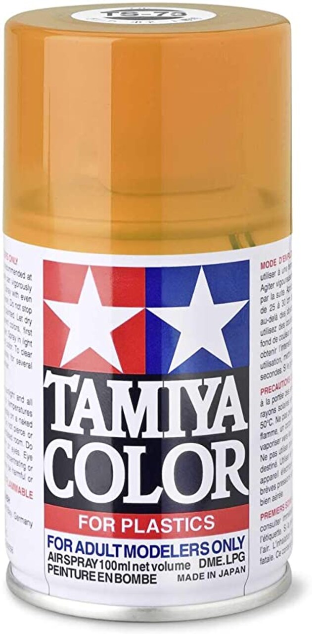 Tamiya TS-73 Clear Org, 100ml Spray Lacquer Paint For Plastics